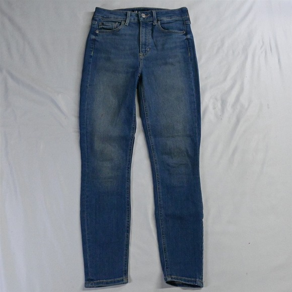 Gap‎ 00 / 24 Short Sky High Unviersal Legging Light Wash Stretch Denim Jeans - Picture 1 of 7